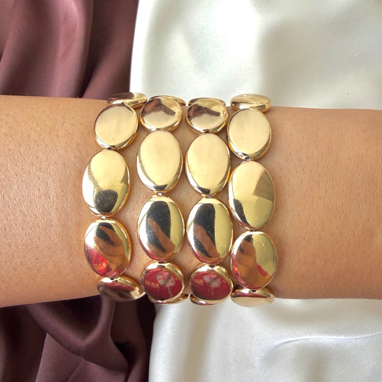 TFC Flatter Gold Plated Bracelet (set of 4)