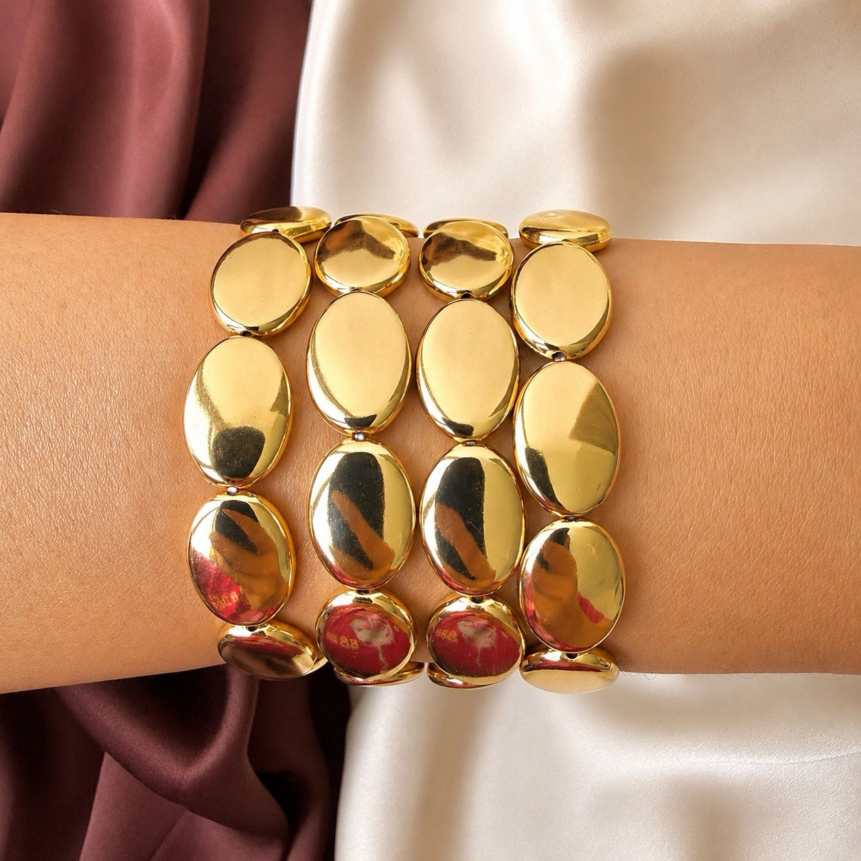TFC Flatter Gold Plated Bracelet (set of 4)