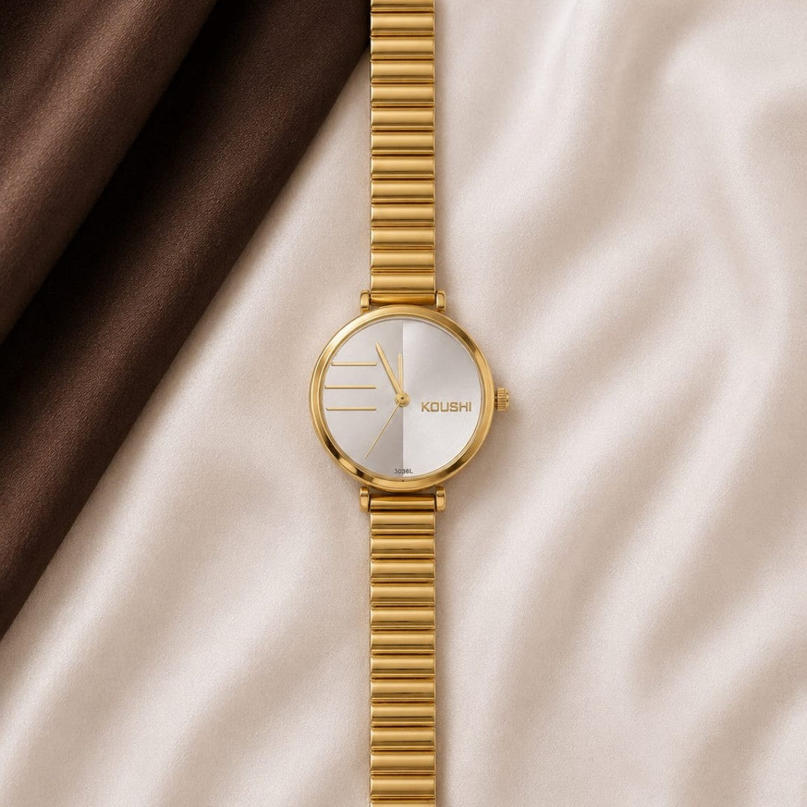 TFC Mocha Luxe Gold Plated Wrist Watch