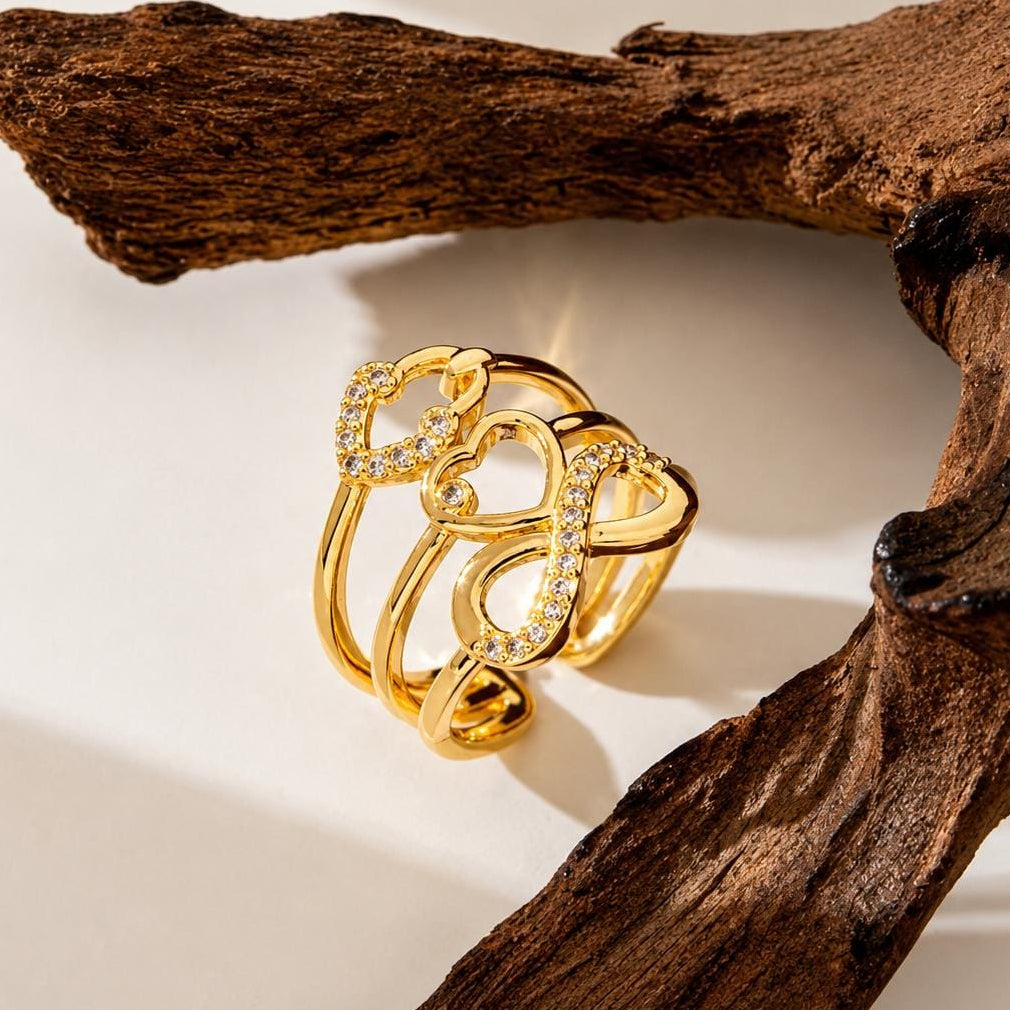 TFC Infinity Sign Gold Plated Adjustable Ring