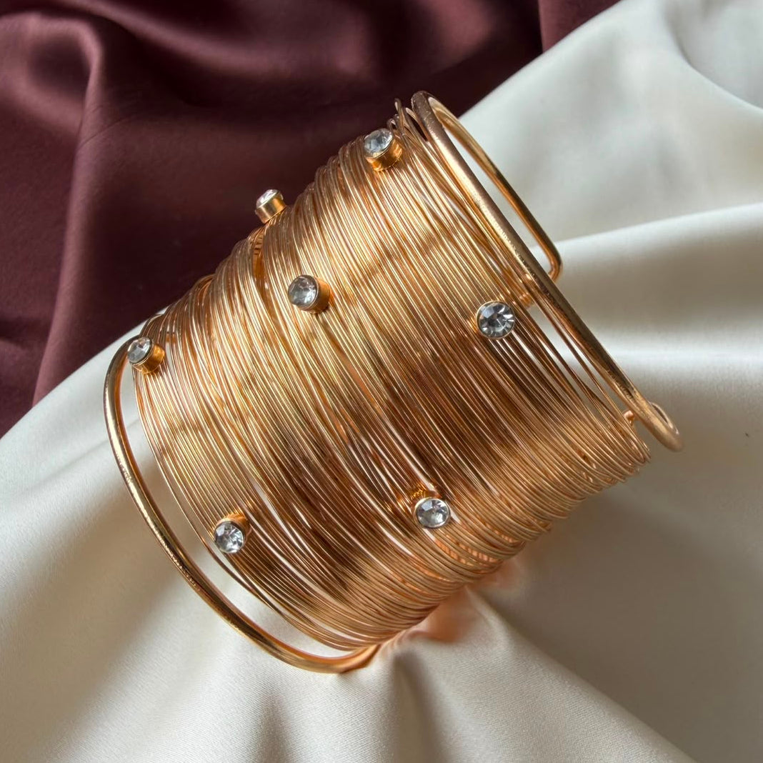 TFC Endless Gold Plated Adjustable Cuff Bracelet