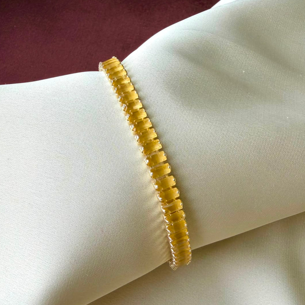 TFC Size 2.2 Gold Plated Yellow Tennis Bracelet