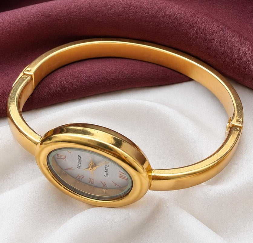TFC Size 2.6 Trendy Style Gold Plated Bracelet Watch