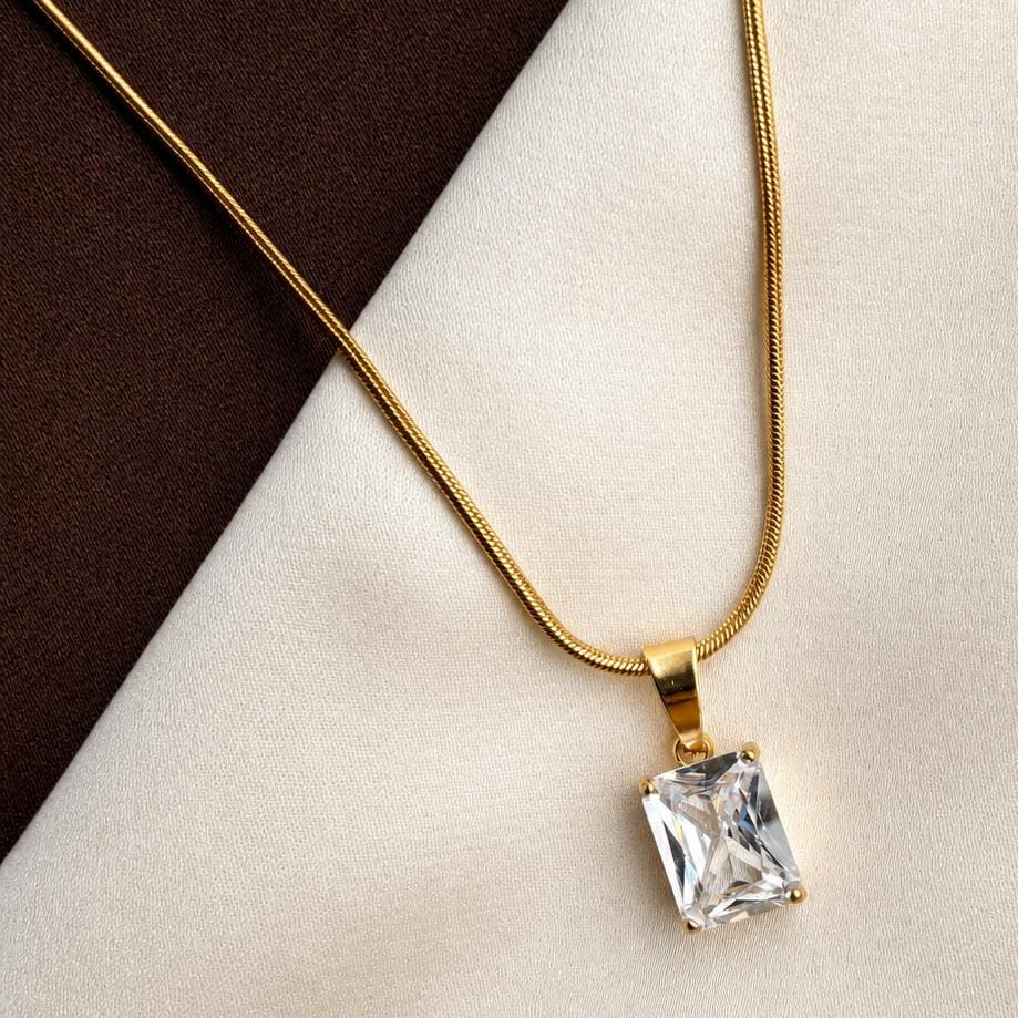 TFC Royal Cut Gold Plated Pendant Necklace
