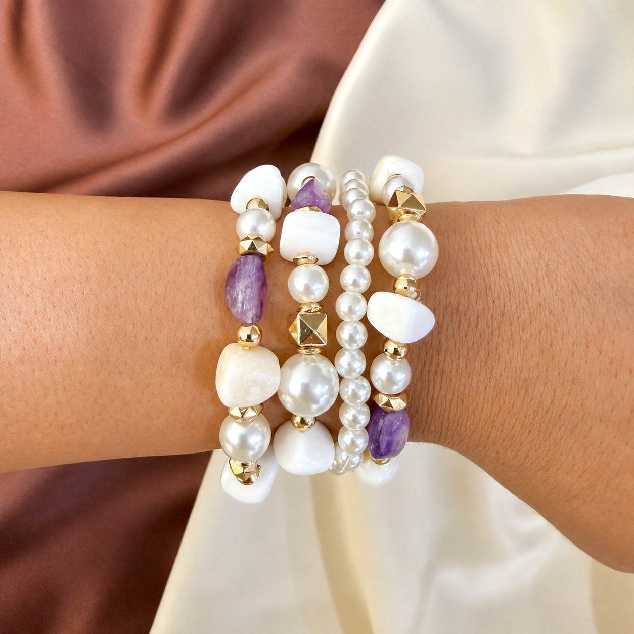 TFC Luxury Bunch Gold Plated Bracelet (Set of 4)