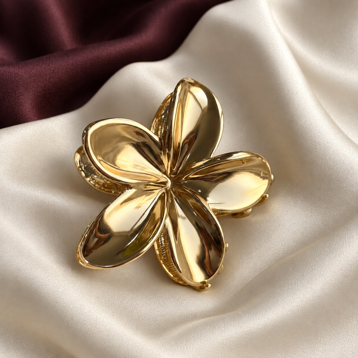 TFC Golden Petal Claw Gold Plated Hair Clip (Big Size)