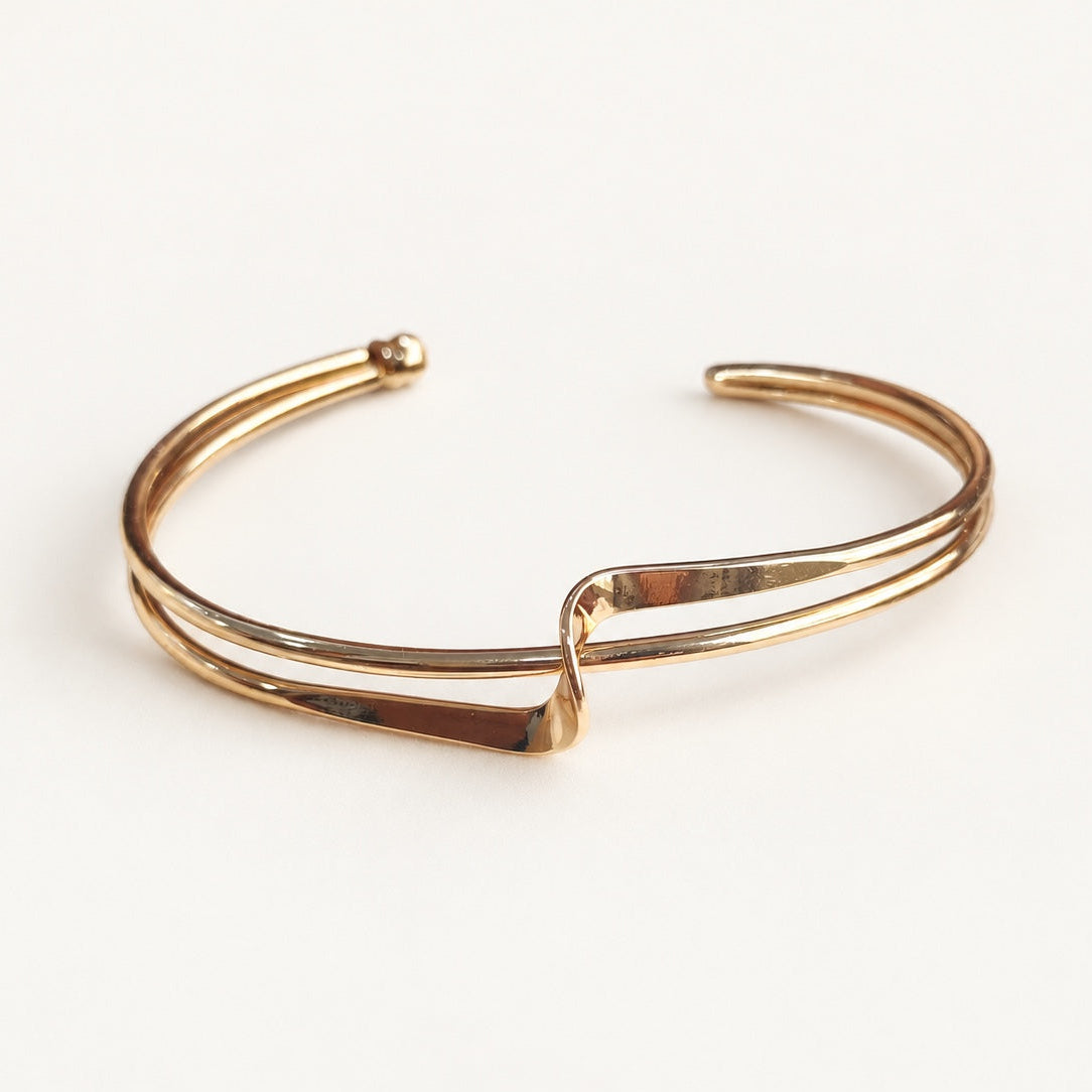 TFC Adjustable Diva Drip Gold Plated Bracelet Cuff