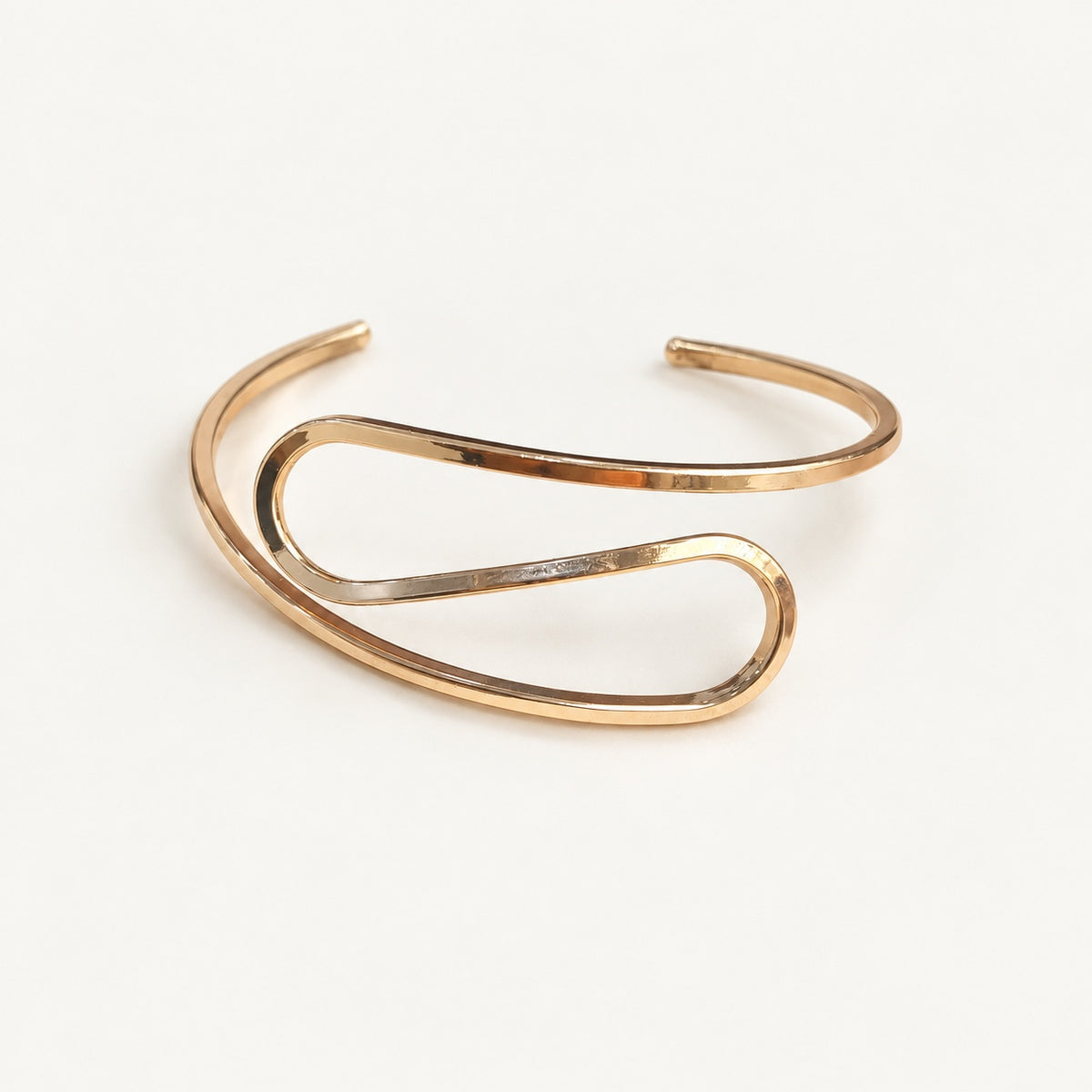 TFC Adjustable U-Turn Gold Plated Bracelet Cuff