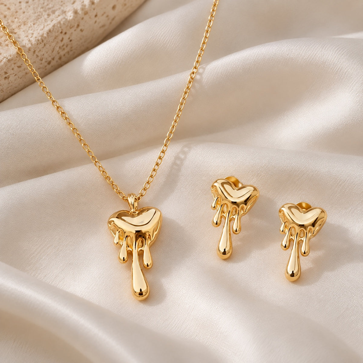 TFC Heart Collection Gold Plated Combo Set