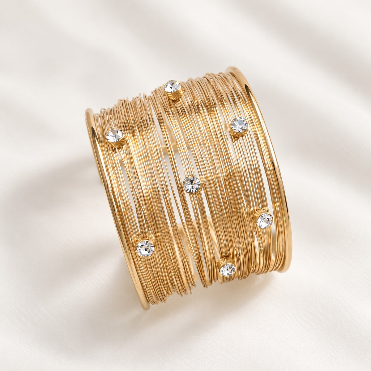 TFC Adjustable Mini Endless Gold Plated Cuff Bracelet