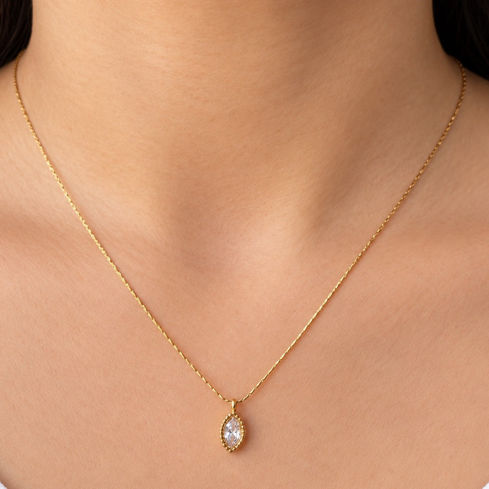 TFC Petite Spark Gold Plated Pendant Necklace