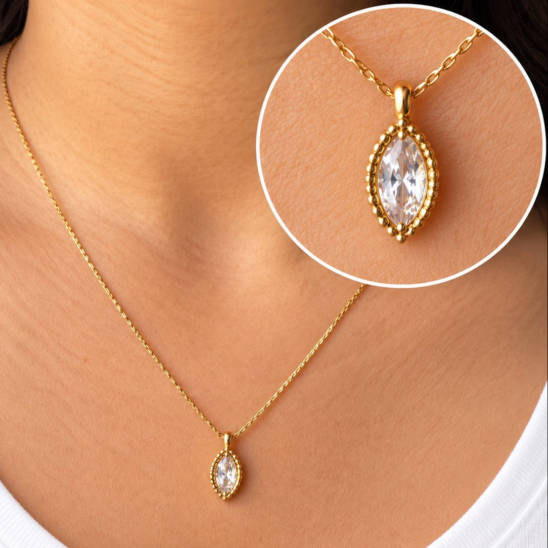 TFC Petite Spark Gold Plated Pendant Necklace