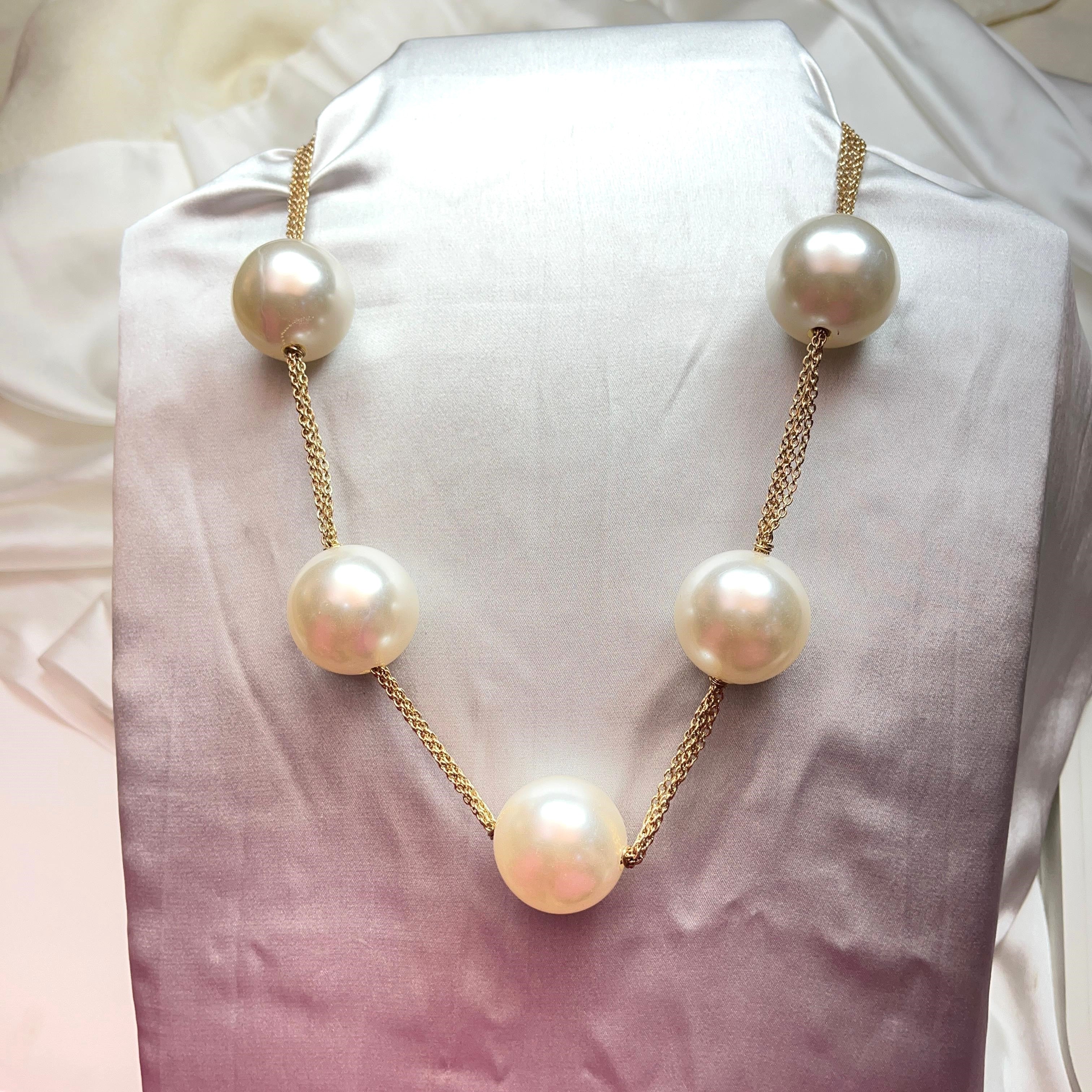 TFC Luxe Pearl Balls Gold Plated Necklace