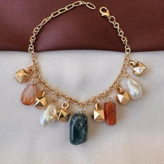 TFC MIX Color Big Charms Gold Plated Bracelet