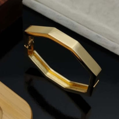 TFC Size 2.6 Eight Sides Gold Plated Bracelet Bangle