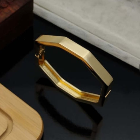 TFC Size 2.6 Eight Sides Gold Plated Bracelet Bangle
