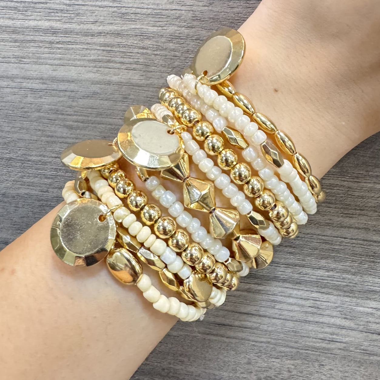 TFC Radiant Motif Gold Plated Bracelet (set of 11)