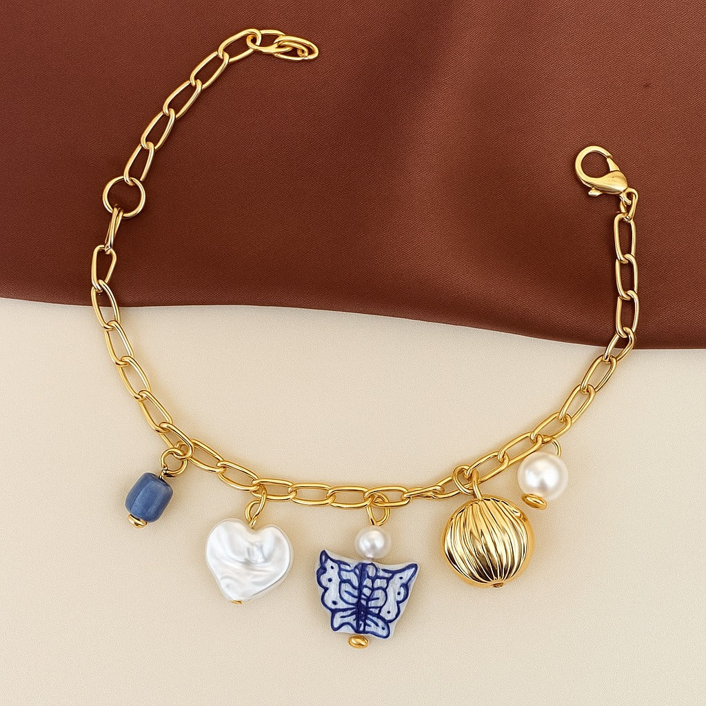 TFC Free Wings Gold Plated Bracelet