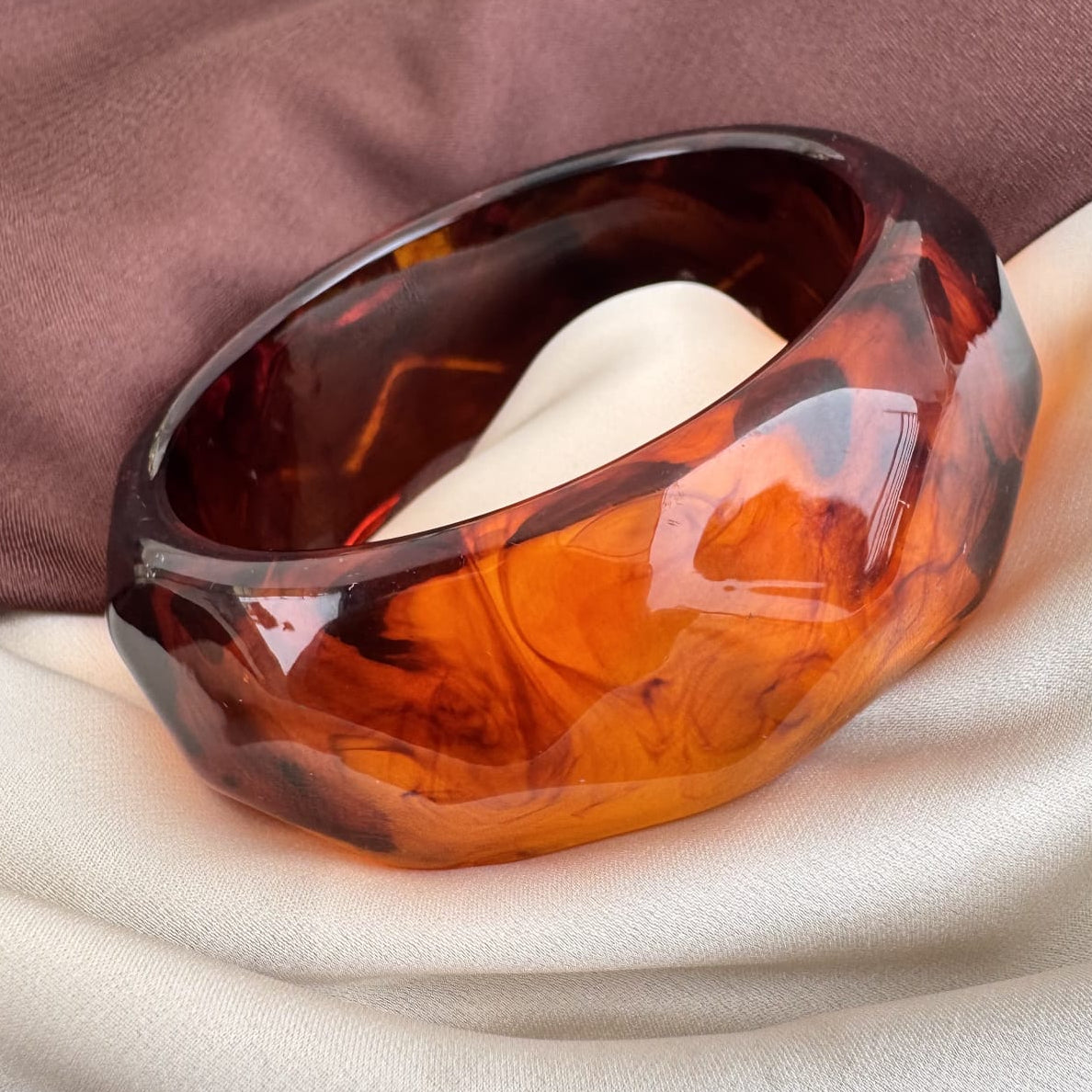 TFC Size 2.6 Amber Haze Resin Bangle