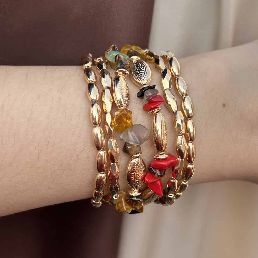 TFC Colour of Joy Gold Plated Bracelet (set of 6)