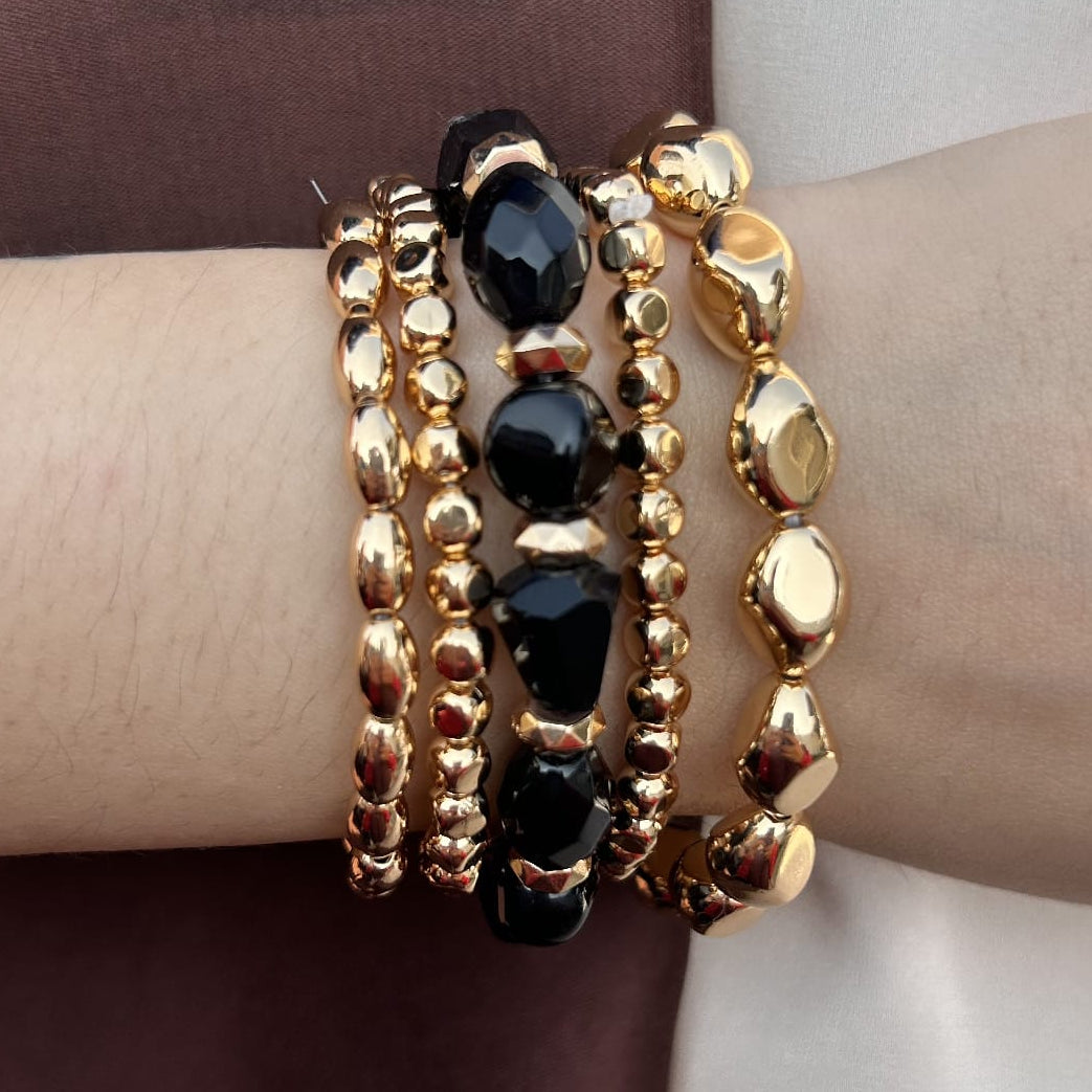 TFC Cluster Gold Plated Bracelet (set of 5)