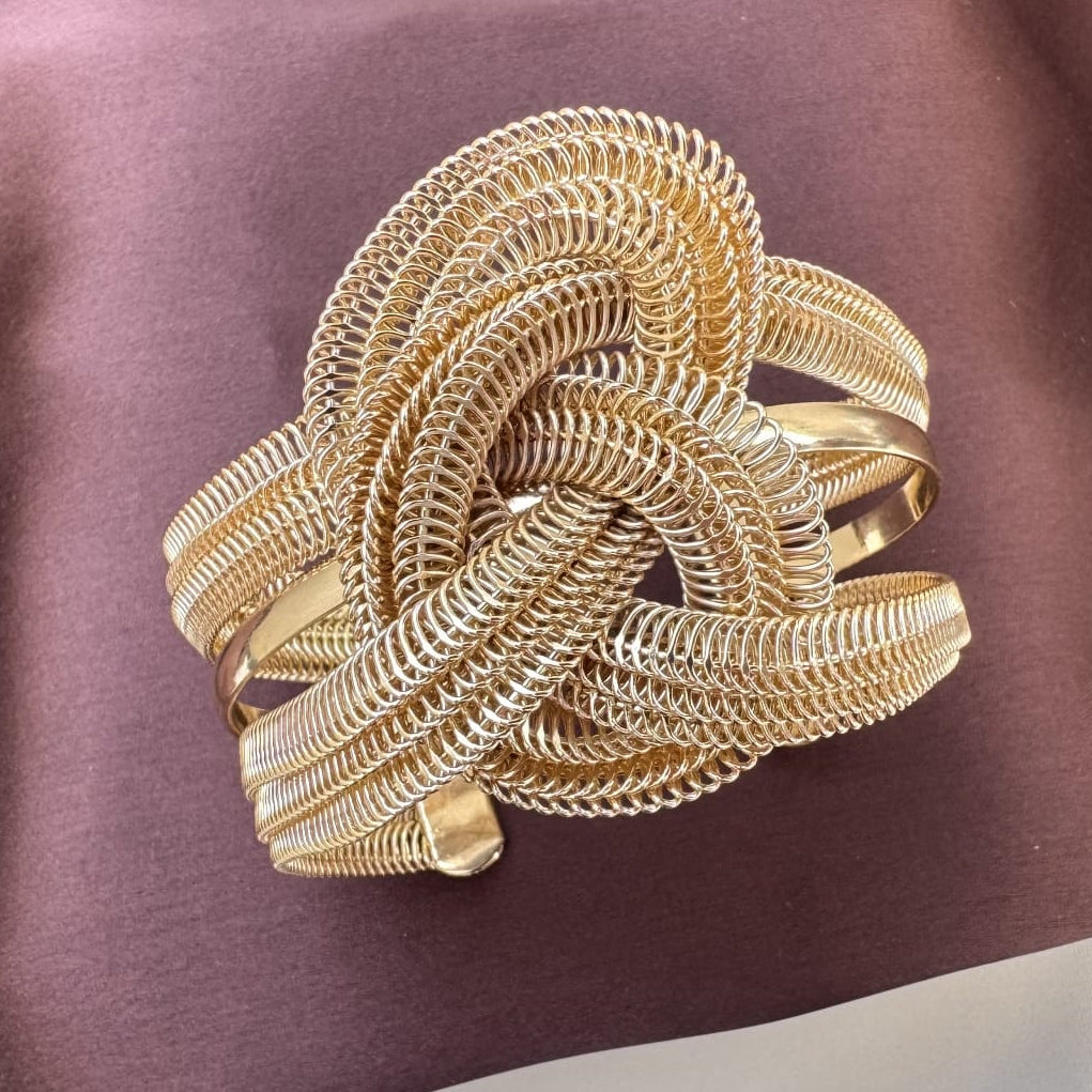 TFC Adjustable Knot Gold Plated Cuff Bracelet