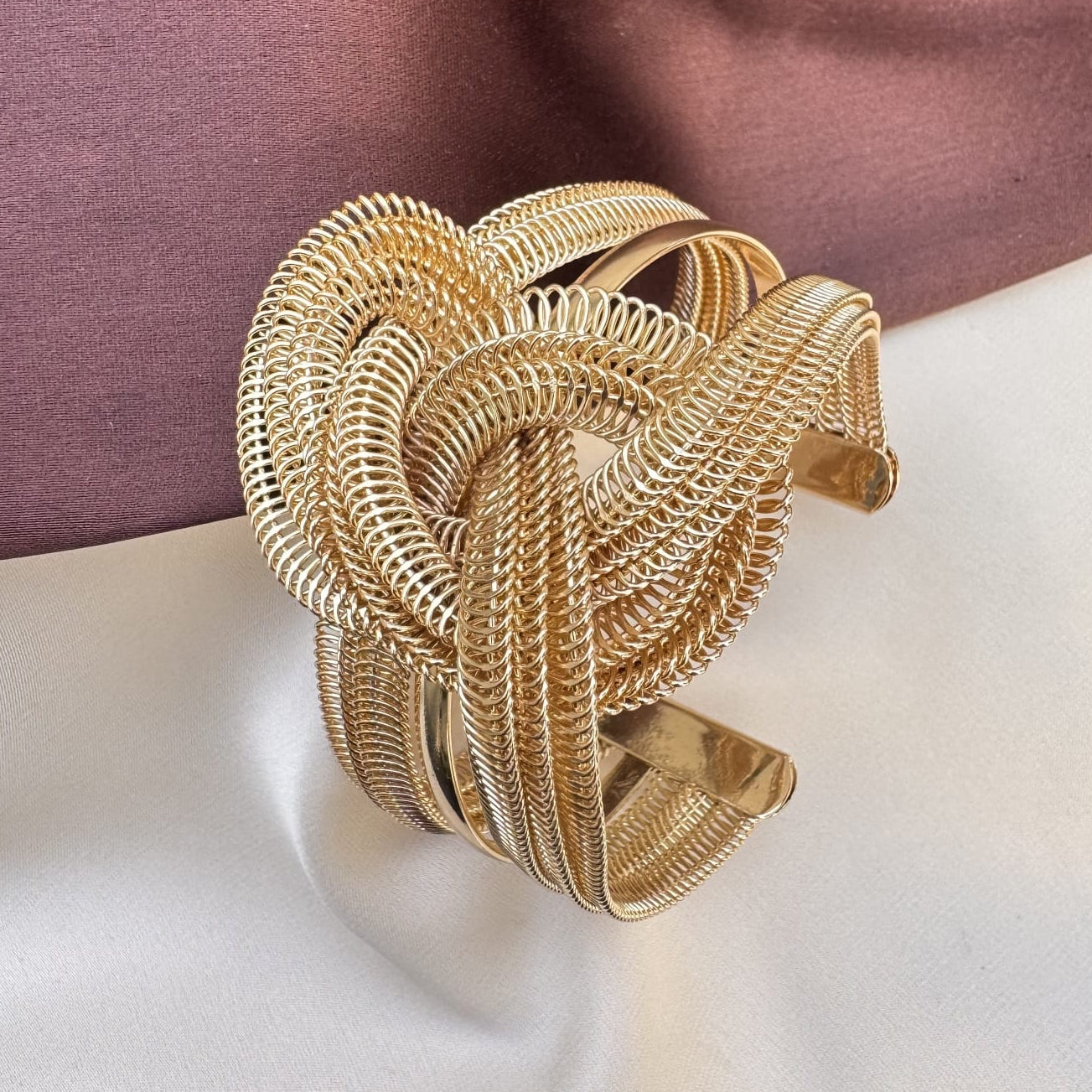 TFC Adjustable Knot Gold Plated Cuff Bracelet