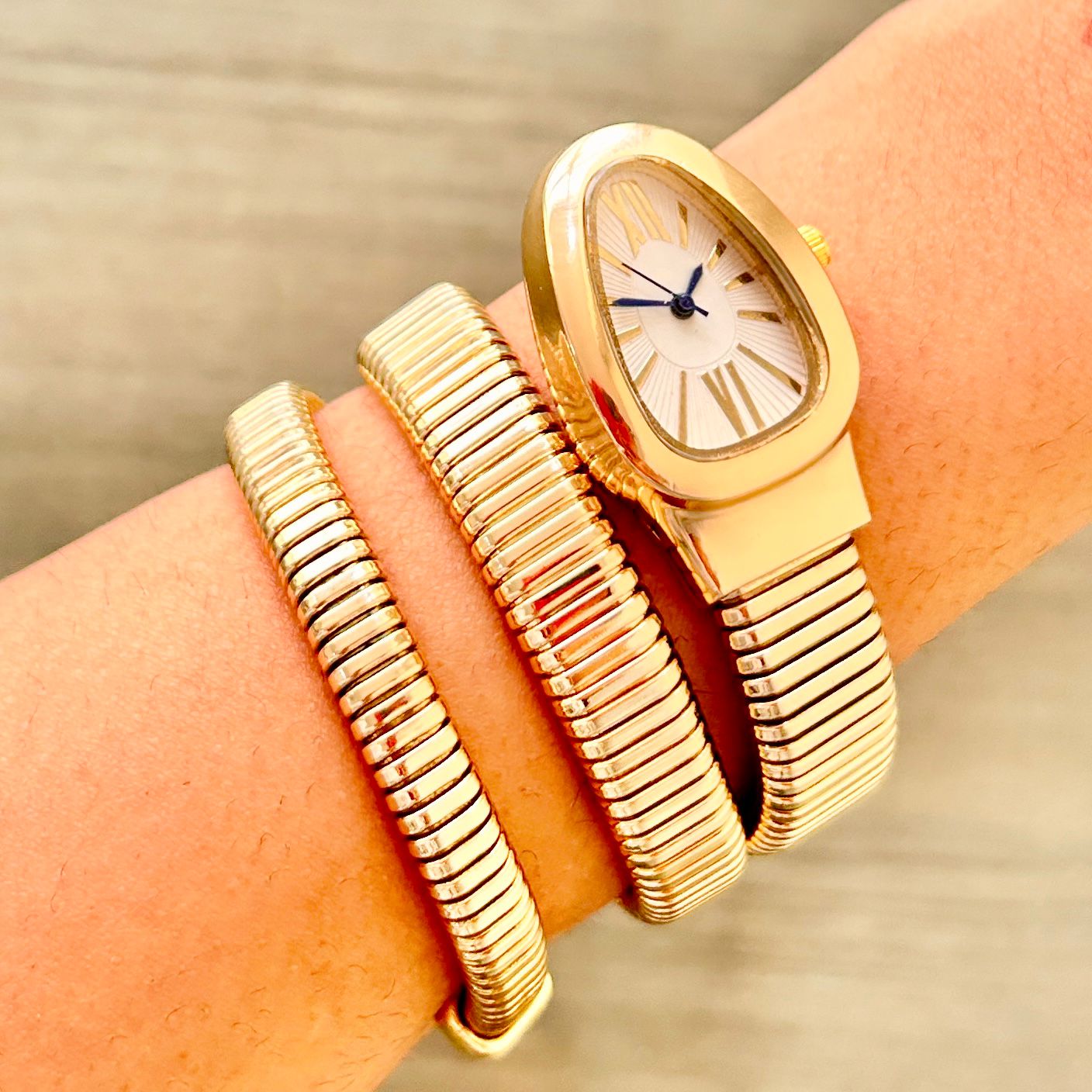 TFC Roman White Gold Plated Watch