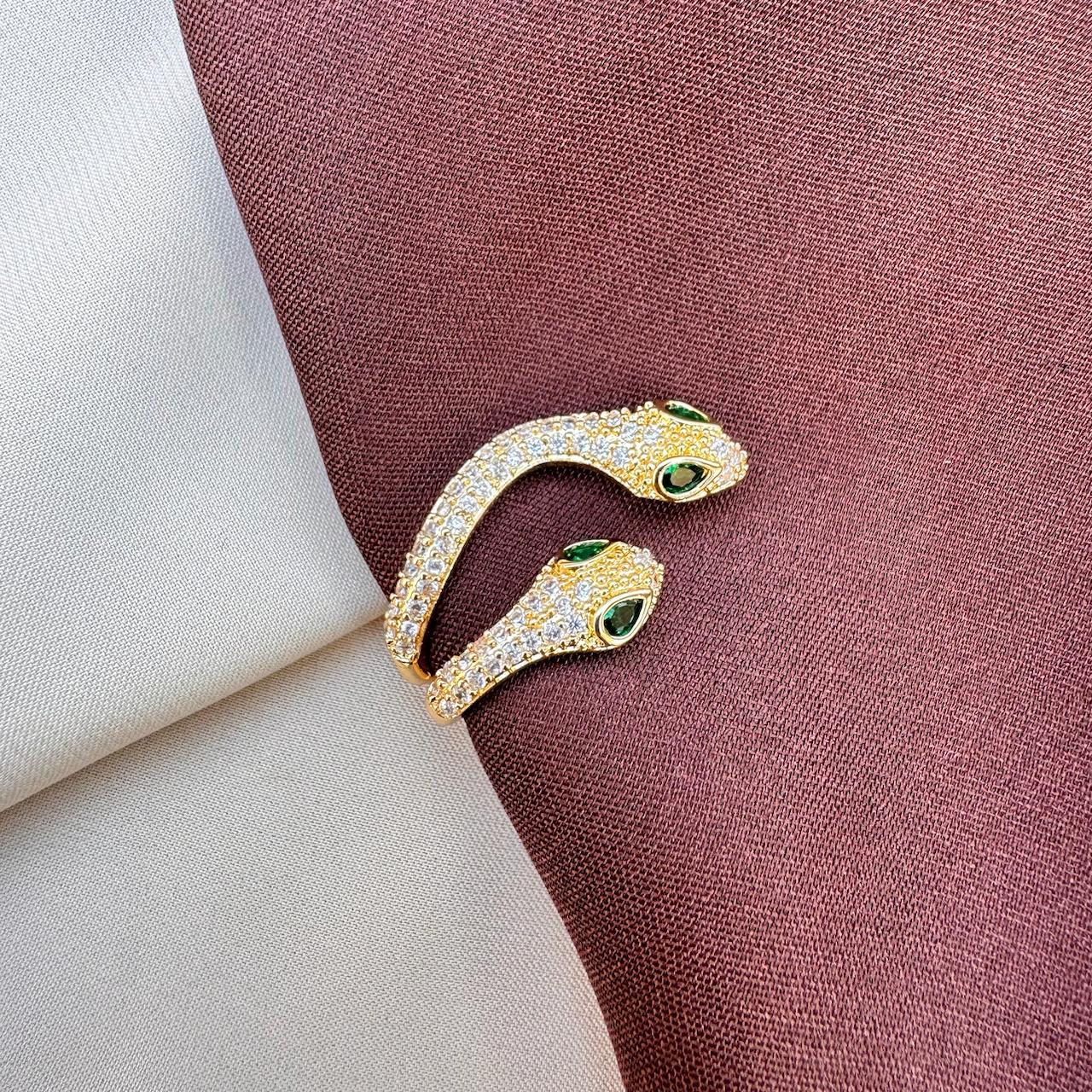 TFC Ear Cuff Dual Snake Gold Plated