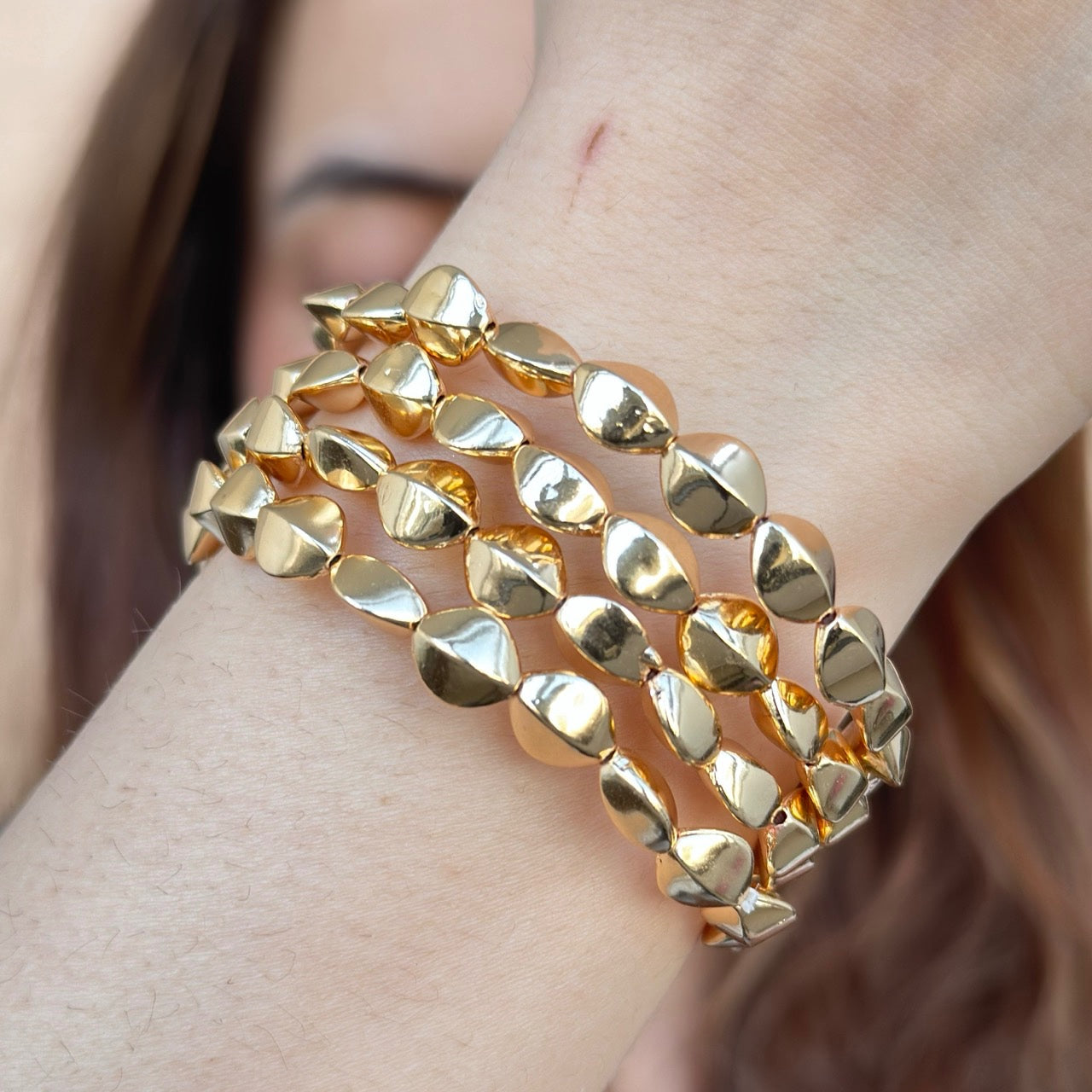 TFC Liquid Layers Gold Plated Bracelet