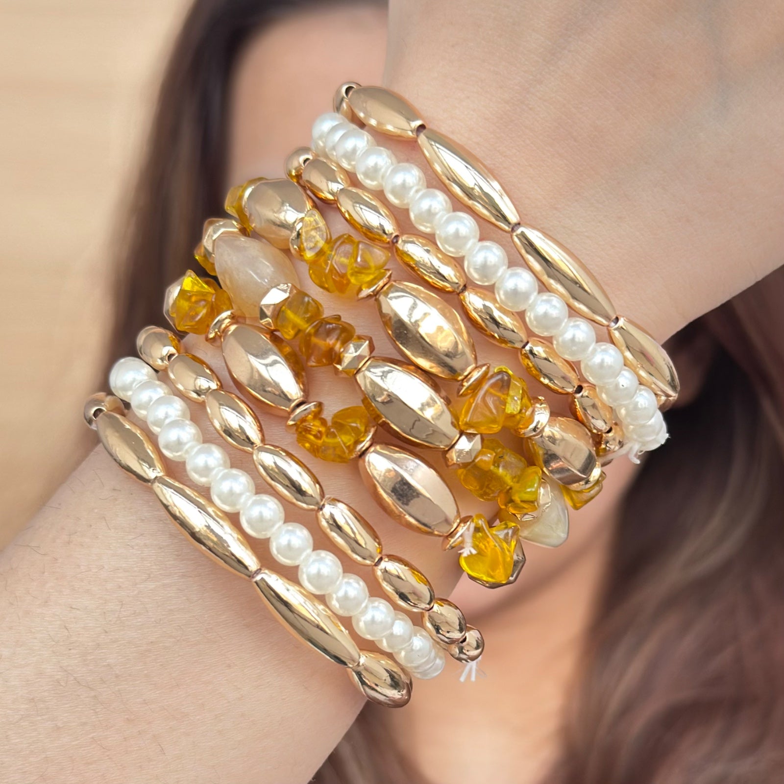 TFC Bling Bunch Gold Plated Bracelet (set of 9)