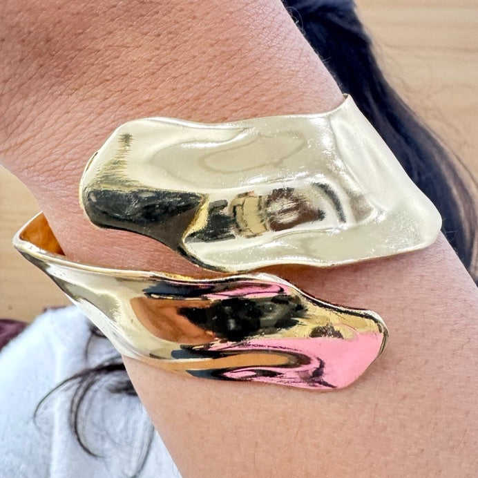 TFC Melting Band Gold Plated Bracelet