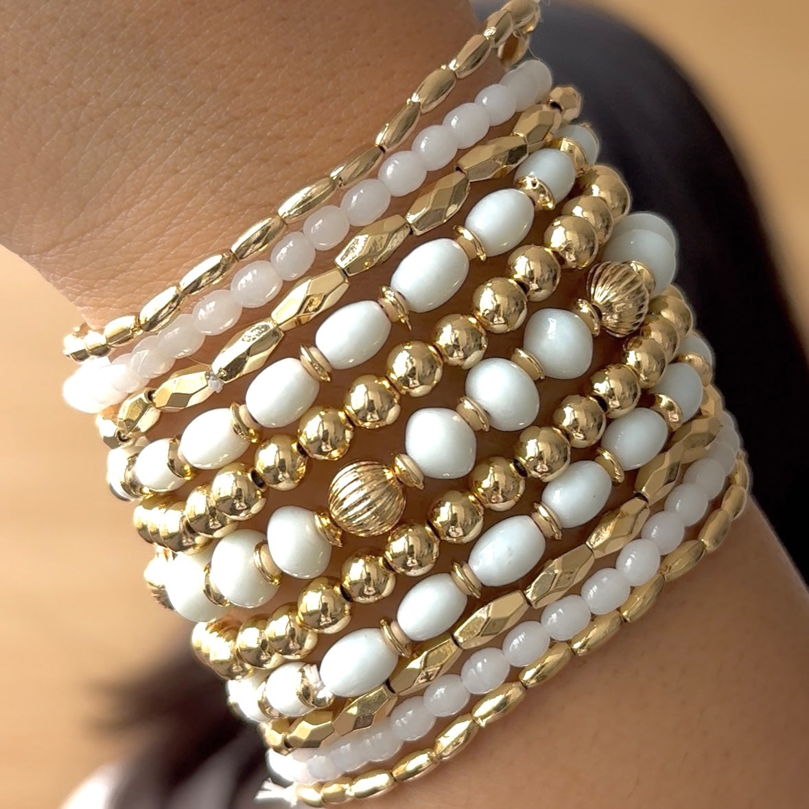TFC Luna Pearl Layers Bracelet Set of 11