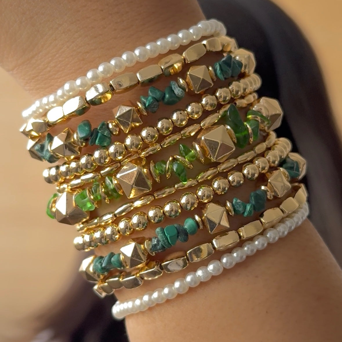 TFC Nature Whisper Beads Gold Plated Bracelet