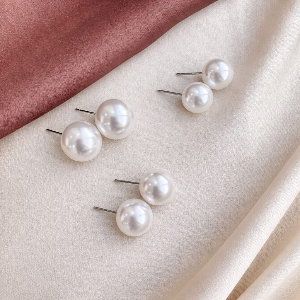 TFC Pearl Fashion Stud Earrings (Combo Set)