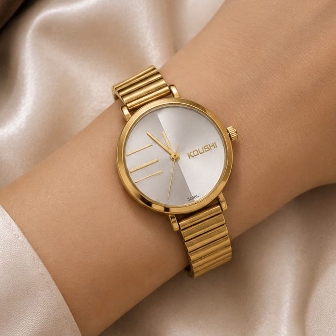 TFC Mocha Luxe Gold Plated Wrist Watch