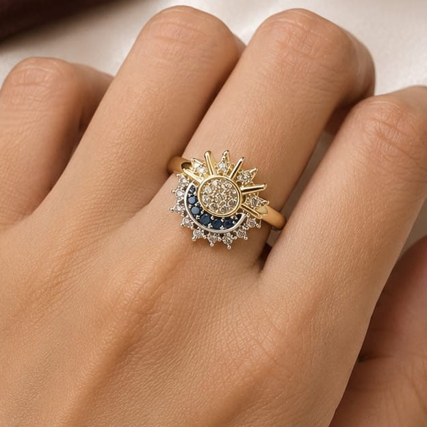 TFC Moon and Star Gold Plated Ring