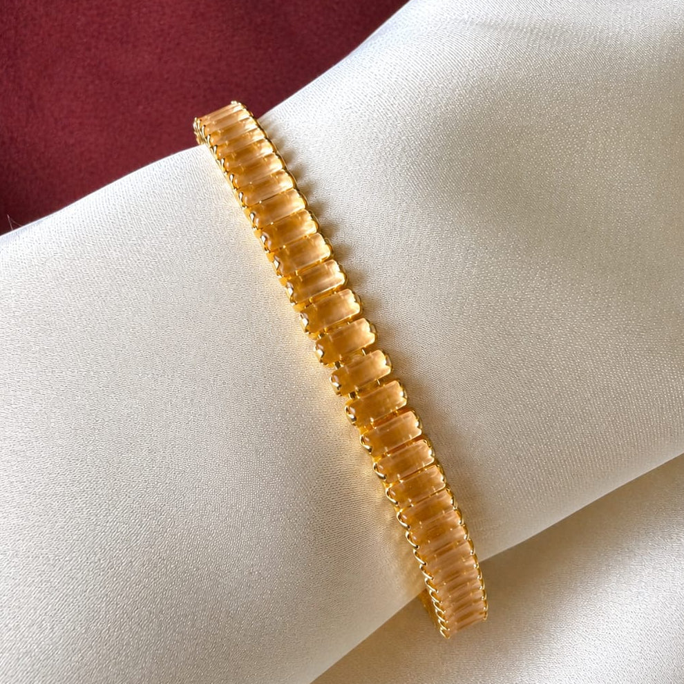TFC Size 2.2 Gold Plated Pastel Colour Tennis Bracelet