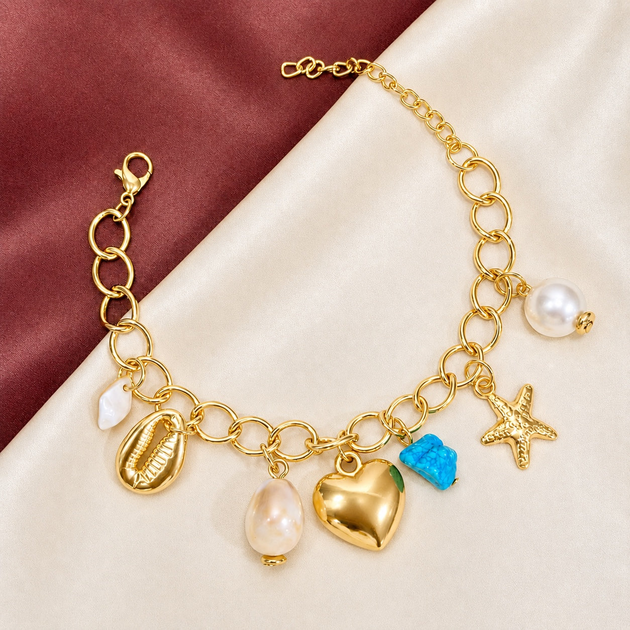 TFC Beach Style Gold Plated Chain Bracelet