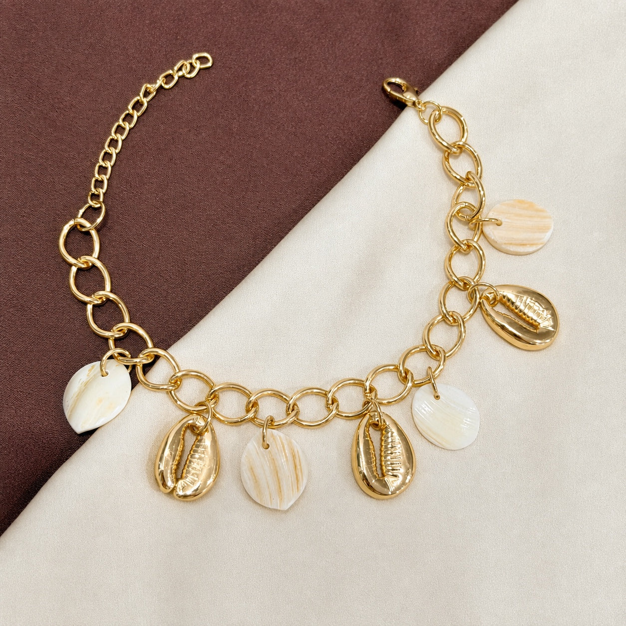 TFC Simple Coffee Gold Plated Chain Bracelet