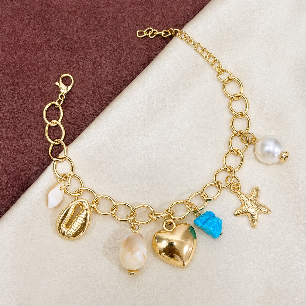 TFC Beach Style Gold Plated Chain Bracelet