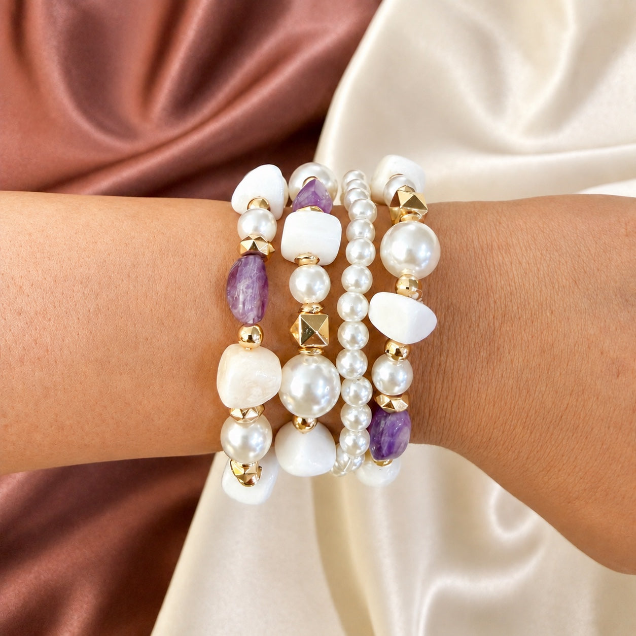 TFC Luxury Bunch Gold Plated Bracelet (Set of 4)