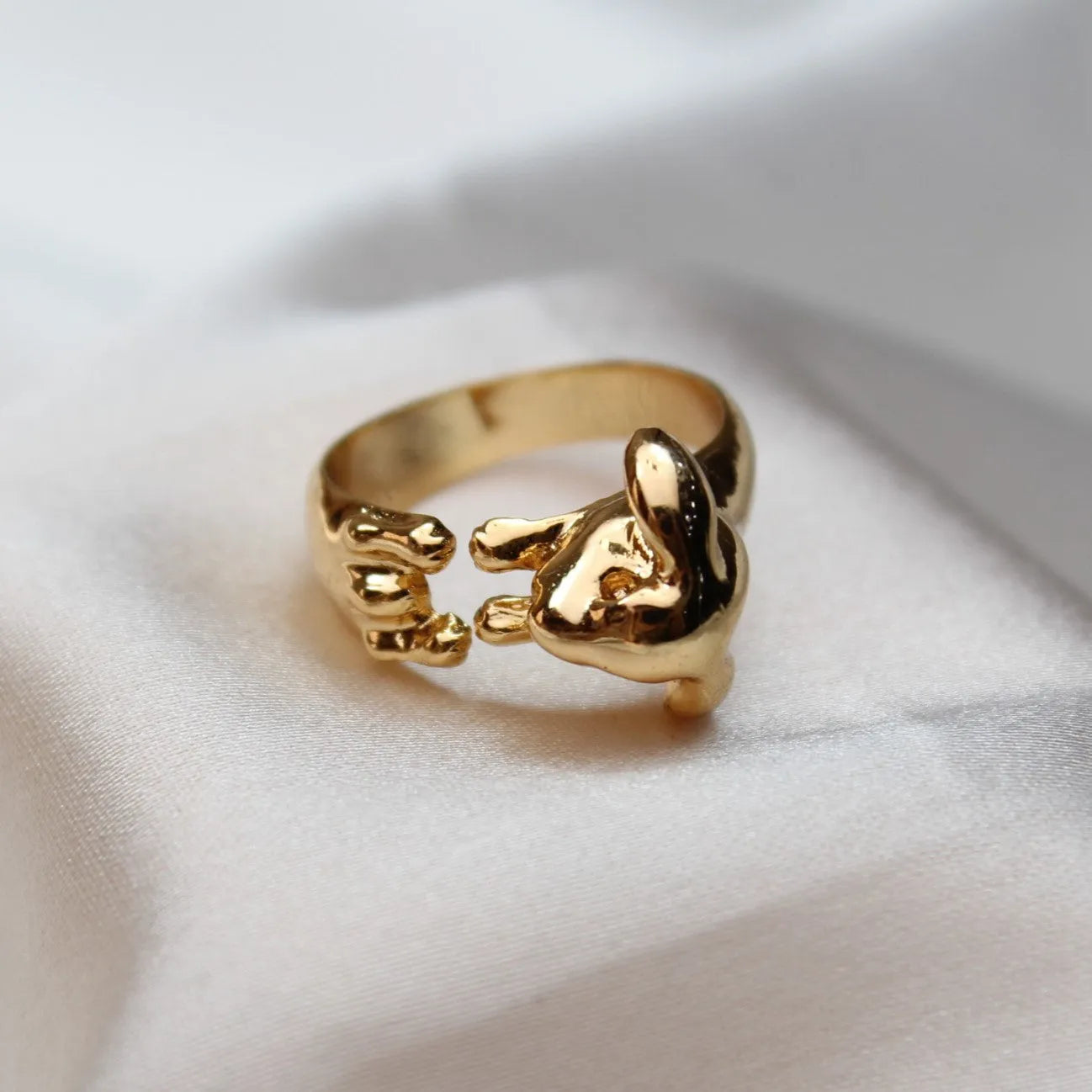 TFC 24K Bunny Gold Plated Adjustable Ring