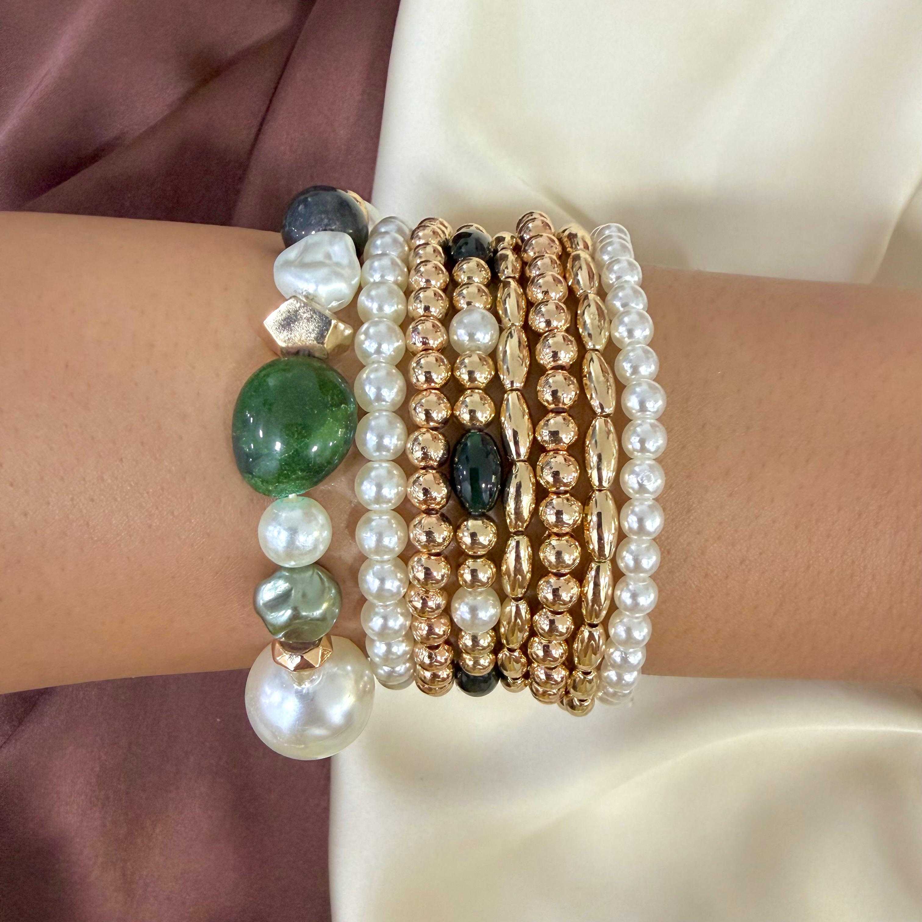 TFC Royal Pearl Harmony Gold Plated Bracelet (set of 8 )