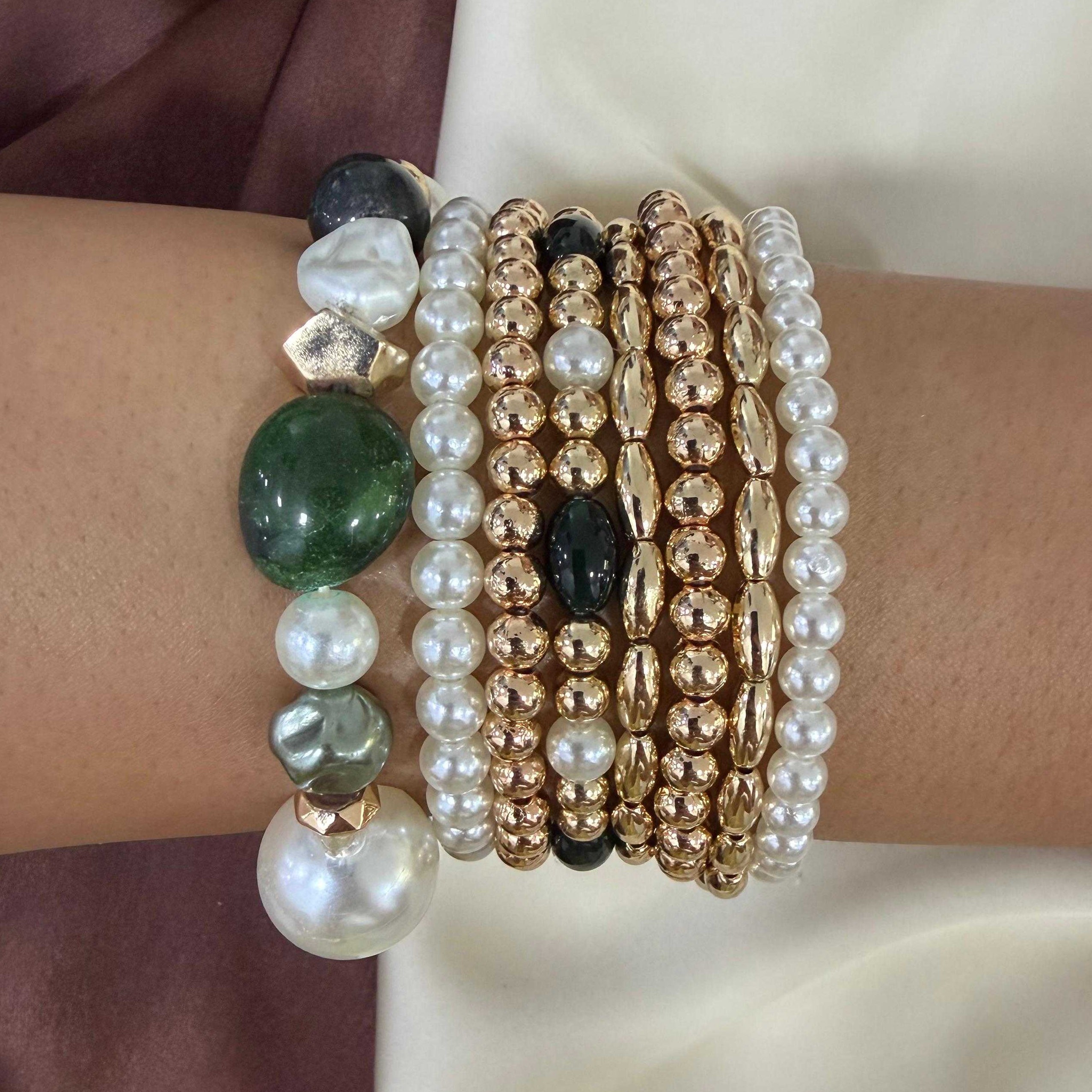 TFC Royal Pearl Harmony Gold Plated Bracelet (set of 8 )