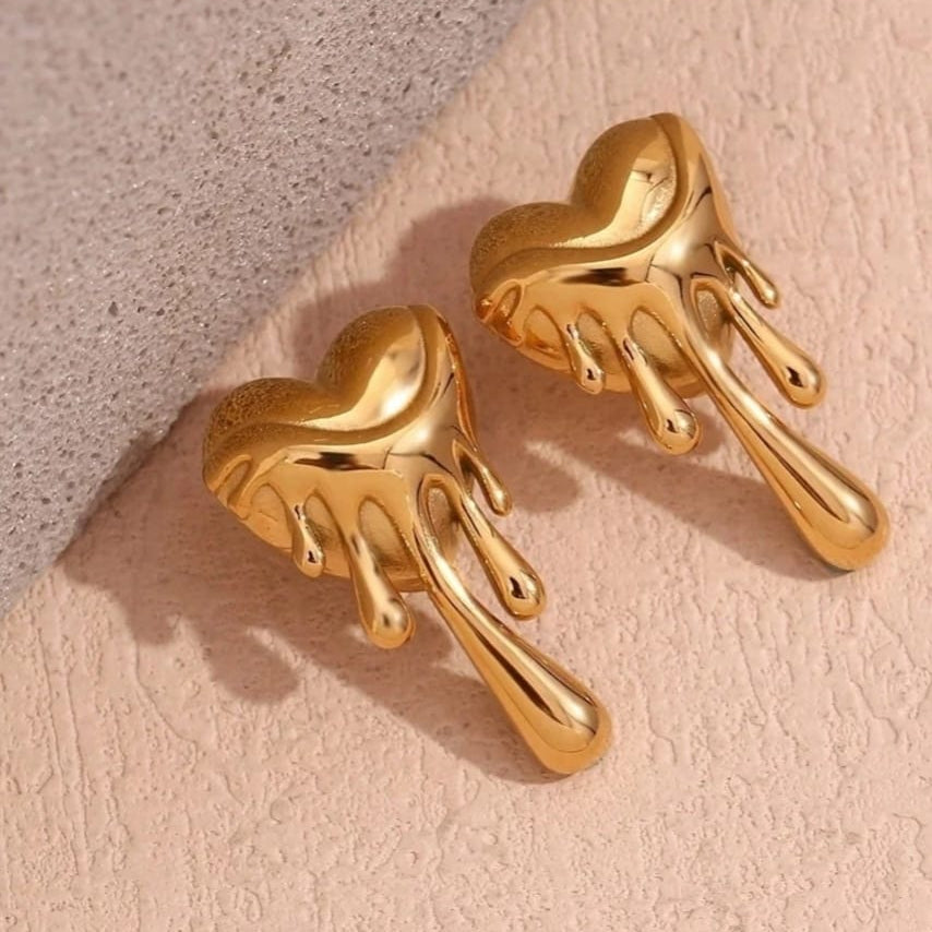 TFC Sweetheart Gold Plated Stud Earrings