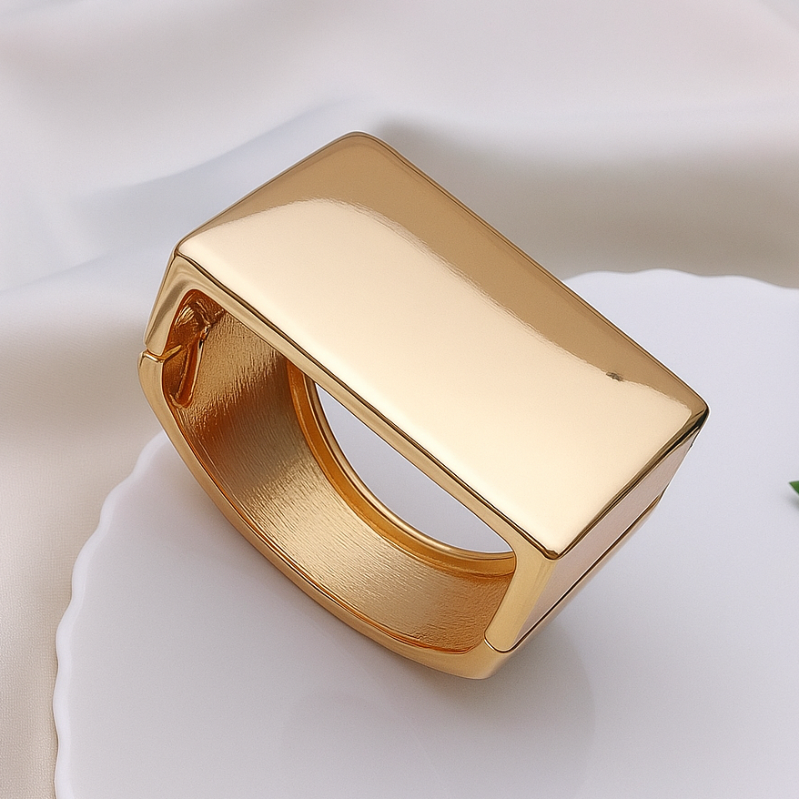 TFC Size 2.6 "D" Shape Gold Plated Bracelet Bangle