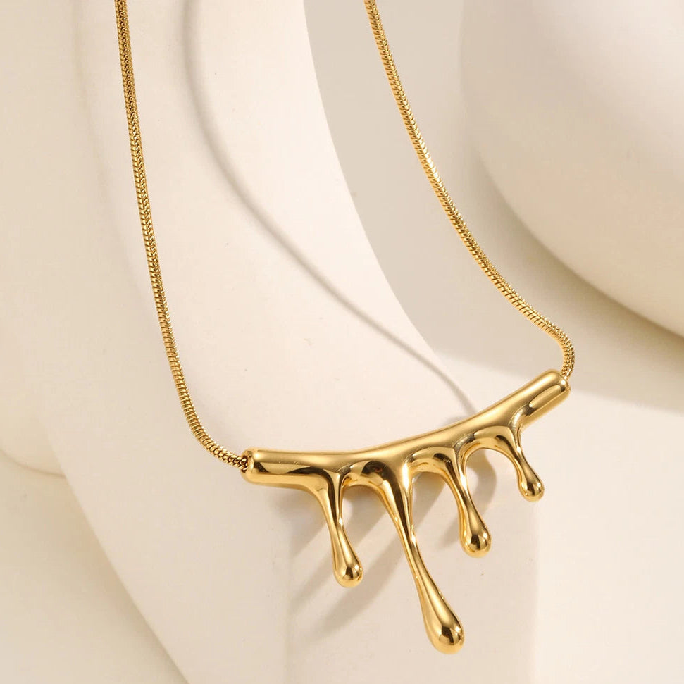TFC Melting Ice Gold Plated Necklace