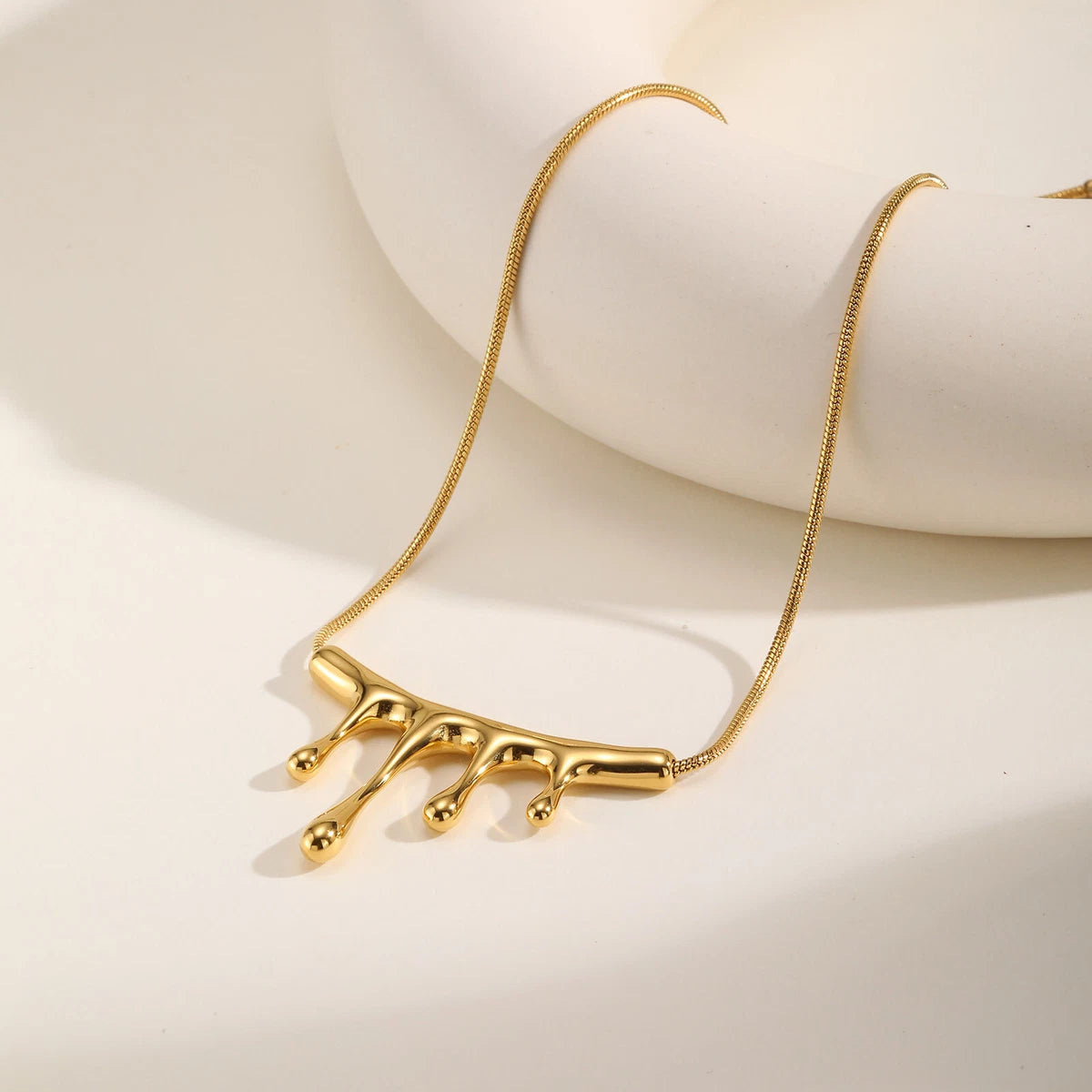 TFC Melting Ice Gold Plated Necklace