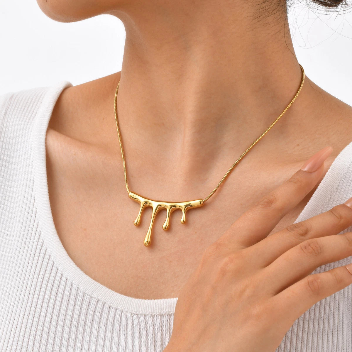 TFC Melting Ice Gold Plated Necklace